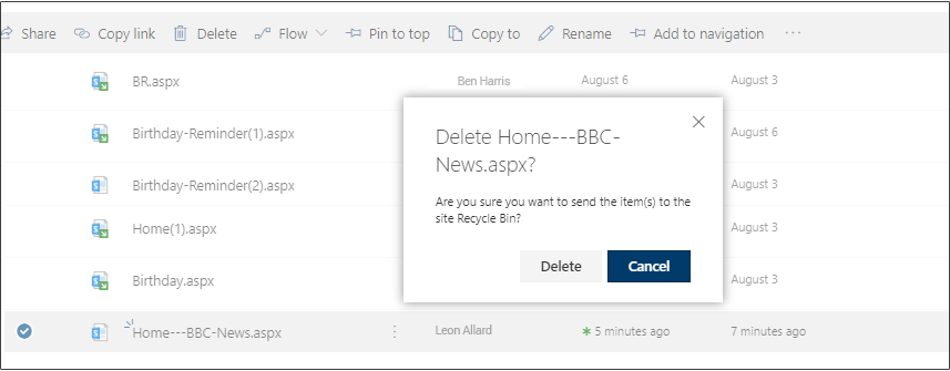 Delete Home News