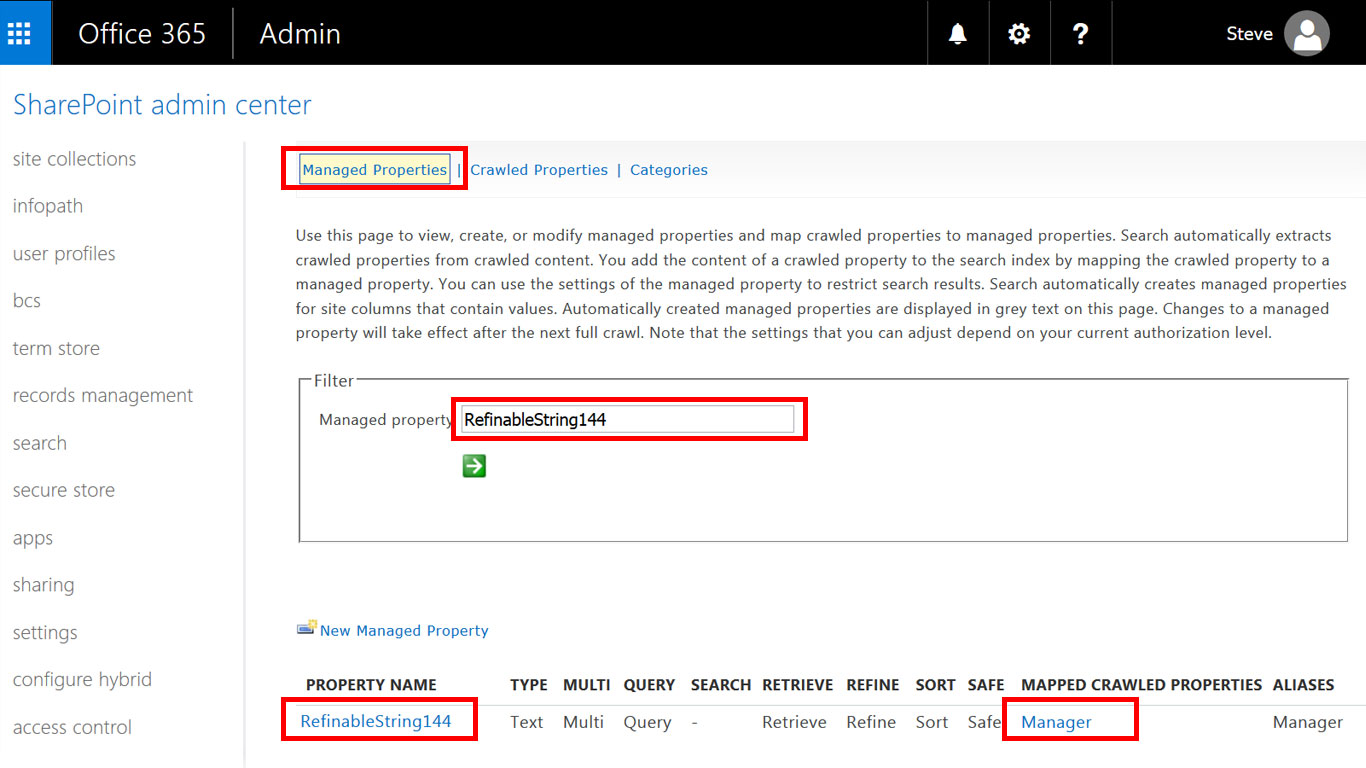 Mapping a field in search 