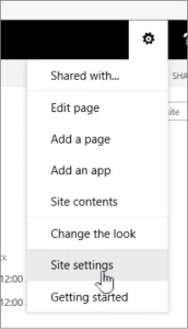 choose Site settings